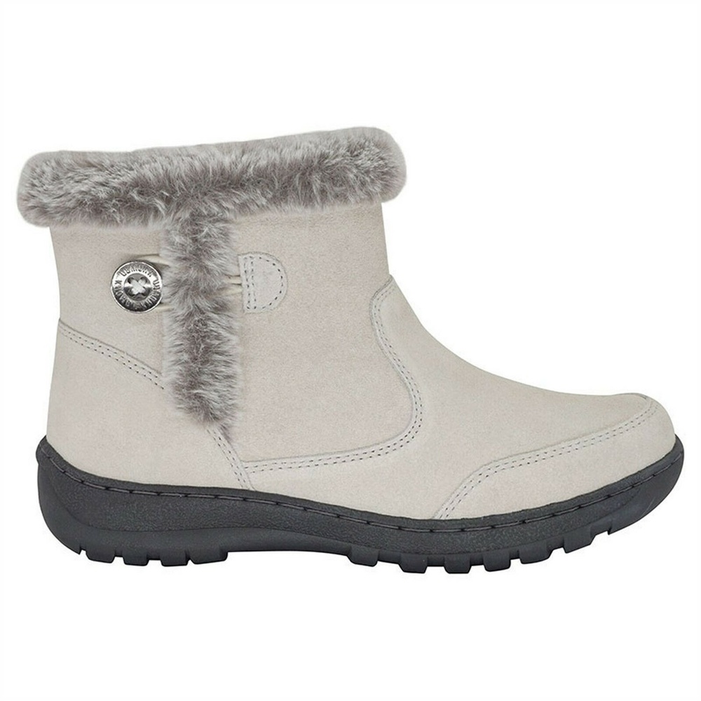 NEW KHOMBU Fur All Weather Water Resistant shoe Ankle BOOT Bootie SUEDE NIB - Picture 2 of 5